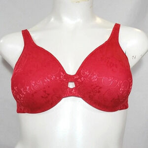42D Lilyette 904 Plunge Into Comfort Keyhole Underwire Bra‎ Deep Red Icing NWT